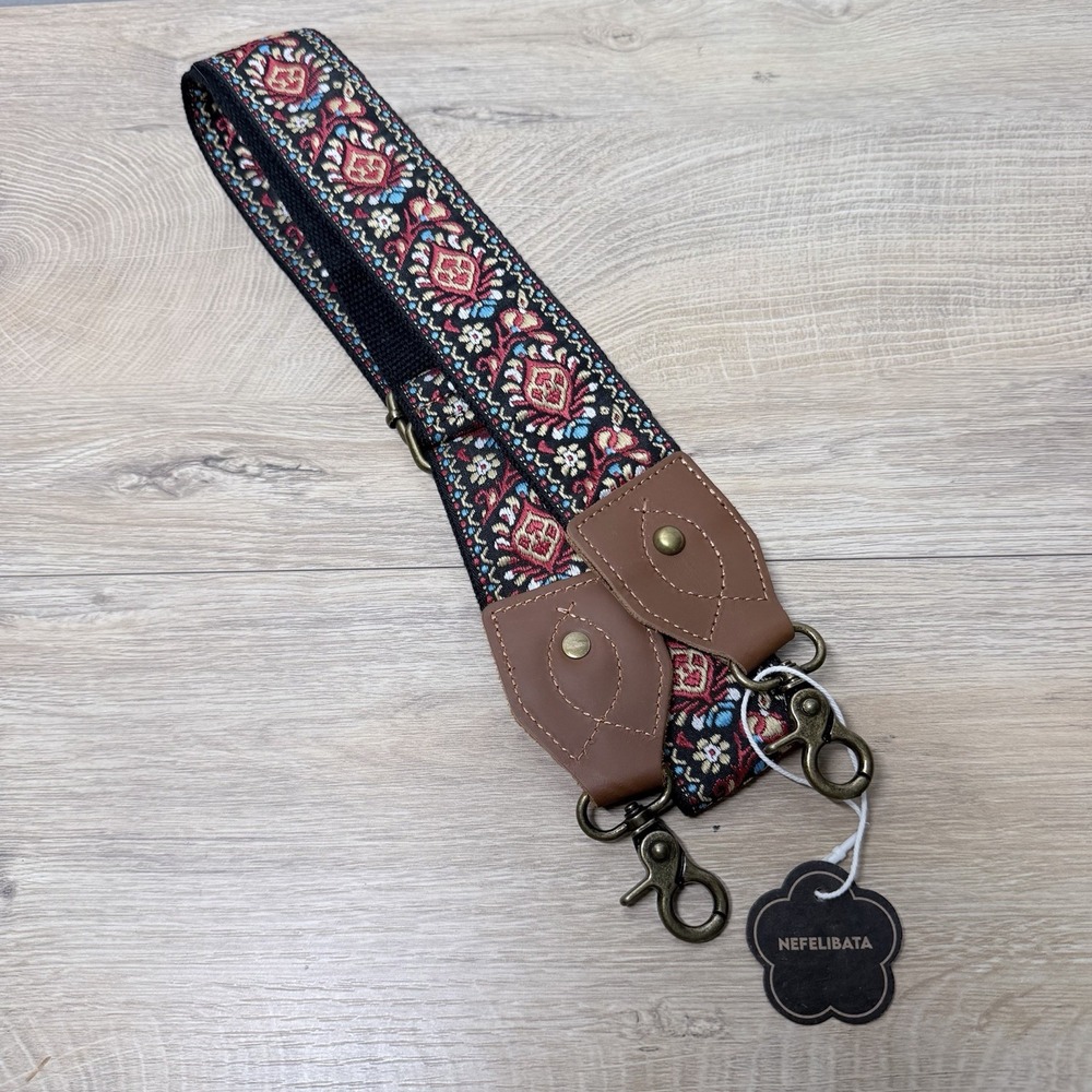 Nefelibata Guitar Strap Boho Woven Crossbody Handbag Replacement Strap Boho NWT
